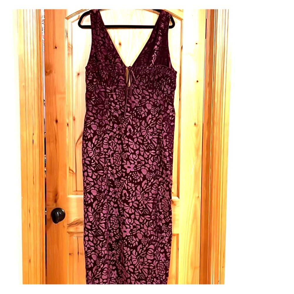 Midi Burned Velvet Anthropologie Slip Dress